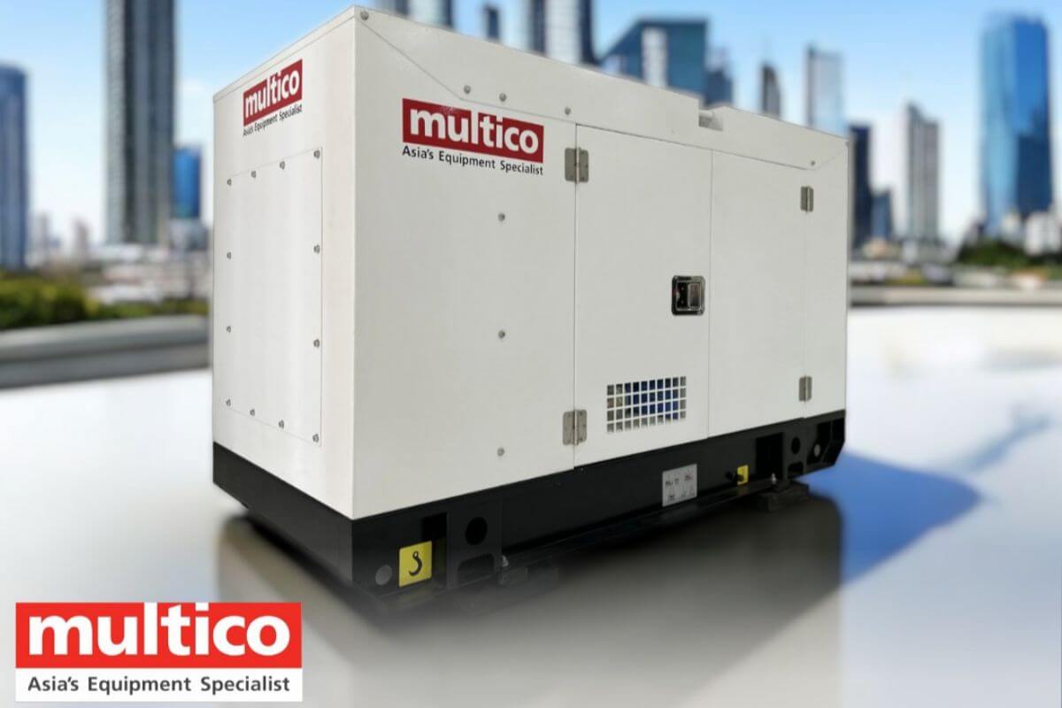 Multico generator set designed for reliable backup power supply in construction sites and industrial operations.