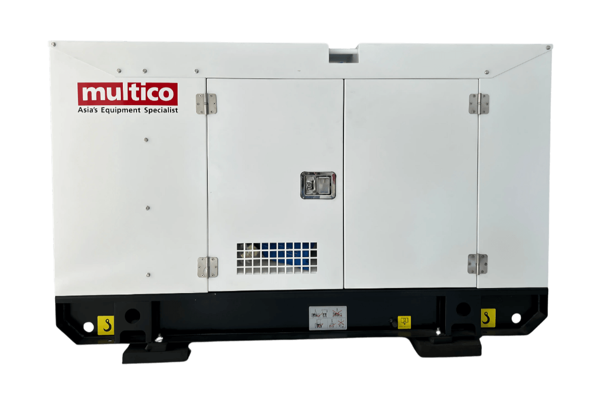 Multico generator set at a construction site, providing reliable backup power support during outages and operational disruptions.